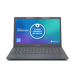 Notebook Positivo Vision C14 Intel® Celeron® Windows 11 Home 4GB 128GB Cinza - Inclui Microsoft 365*