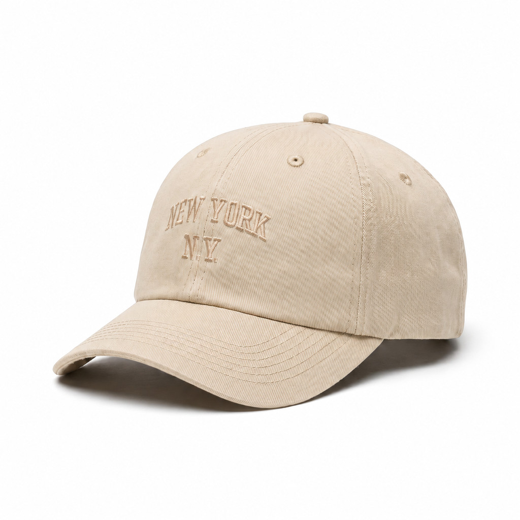 Boné Ny New York Retro Basebol Aba Curva Masculino e Feminino Regulagem Fitão