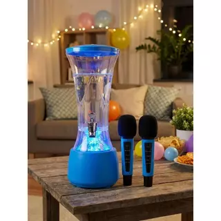 Chopeira Acrilico Torre de cerveja com caixa de som com 2 mic via bluetooth led colorido 2L/3L Festa jantar em familia