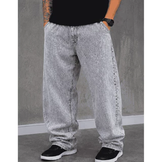 Calça Jeans Balao Baggy Masculina Streetwear Reta Calca Moda Balão Bag Sk8 Boca Larga Dazzling Retrô