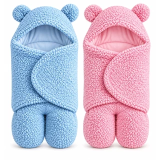Saco de Dormir Bebe com Sherpa 64cm de Altura Antialergico Menino e Menina