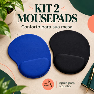 Kit 2x Mousepad Ergonômico Gamer Com Apoio De Punho Pulso Mouse Pad Ergonomico Confortável Expedição