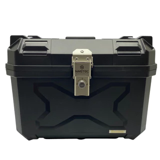 Kit Bau Moto Bauleto Traseiro 45l Base Plástico ABS Com Encosto