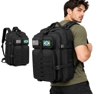 Mochila Tática Militar 50L Impermeável Reforçada Camping Trekking Trilha Outdoor
