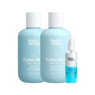 Kit Magic Beauty Hydra Hero - Shampoo 250ml e Condicionador 250ml e Leave-In 120ml em Oferta na Shopee