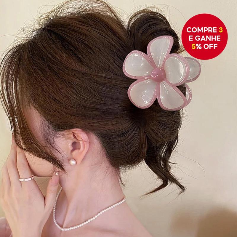 Grampo De Cabelo De Flor De Gelatina Creme Primavera Verão Doce Tubarão ...