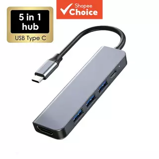 5 em 1 Hub USB C com 4K HDMI, carregamento rápido PD, USB 3.0/2.0, estação de acoplamento 4K para MacBook e celular