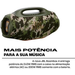 Caixa de Som Bluetooth JBL Boombox 4 Camuflada em Oferta na Shopee
