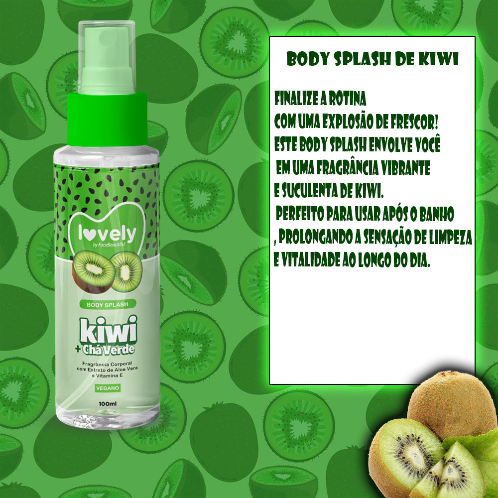 Kit kiwi Frescor e Controle de Acne Lovely Face Beautiful | Shopee