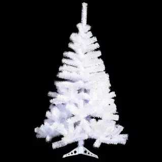 Árvore De Natal Selenita Branca Com Pés De Plástico 60/90/120/150CM em Oferta na Shopee