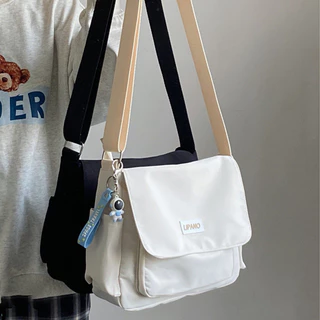 Moda Bolsa Transversal Unissex De Nylon Impermeável Casual Bolsa De Nylon Para Mensageiro Bolsa De Grande Capacidade
