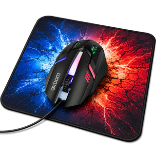 Kit Mouse gamer led rgb ergonomico mouse pad speed gamer