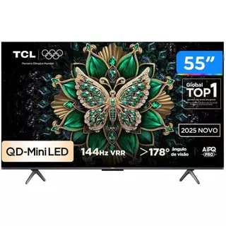 Smart TV TCL 4K UHD MiniLED 120Hz Google TV AiPQ Google Assistente 4 HDMI 2 USB