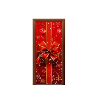 Capa Decorativa de Porta Sublimado Tematico Feliz Natal 2024 0,90x2,10