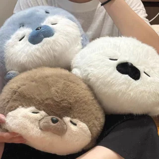  Brinquedo de Pelúcia de Vida Marinha em Desenho Animado Fofo Almofada de Foca Azul Animal de Pelúcia Adequado para Men