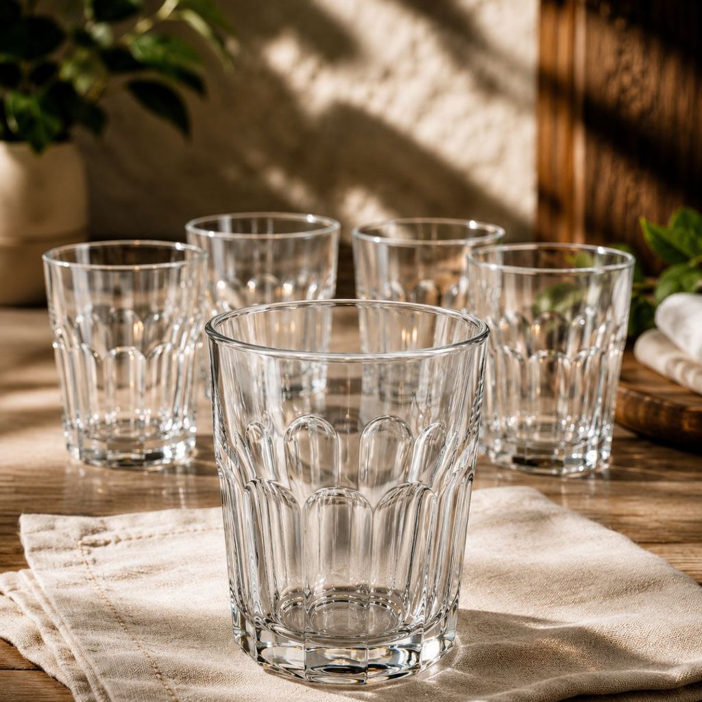 Copo de Vidro 350ml Super Resistente Copo Alto Premium Ideais para Chopp, Whisky, Água, Drinks, Sucos Design Elegante
