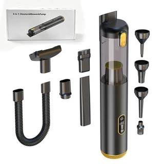 Aspirador Portátil Premium 3 em 1 115W 10.8V Alta Potência Sem Fio Soprador e Bomba de Ar Carro Casa Tipo C