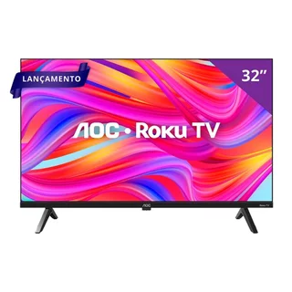 Smart TV LCD Led 32" AOC 32S5045/78G - DLED Ultra HD, Wi-Fi, Quad Core, Com 3 HDMI e 1 USB em Oferta na Shopee