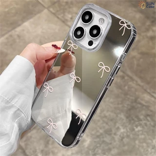 Capinha Para iPhone 15 14 13 12 11 XR Pro Com Espelho Capa De Celular Feminina Luxo Brilho JMDK 1210