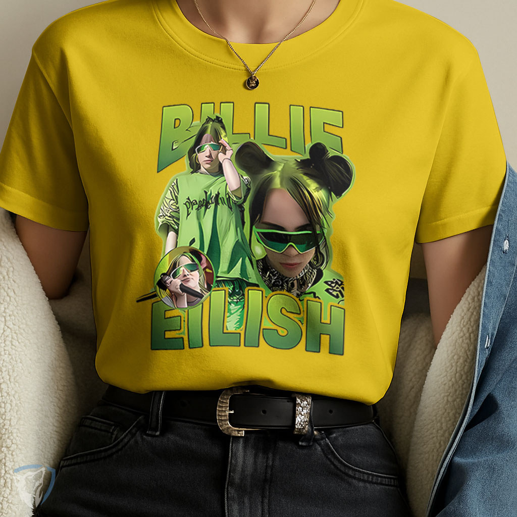 T-Shirt Billie Eilish ✨ | Moda Street Pop Com Arte Moderna da