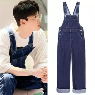 Estilo japonês série sal Retro Denim macacão masculino Plus Size gordura solta macacão reto na moda All-Match20251027