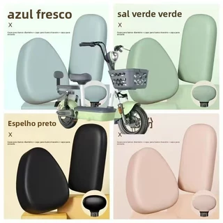Capa de assento para bicicleta elétrica em couro impermeável para todas as estações, à prova de sol e com isolamento tér
