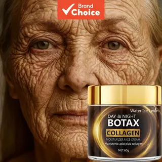 Botax Creme de Colágeno para Rosto e Pescoço, Hidratante Firmador com Ácido Hialurônico, Creme Noturno Potencializador