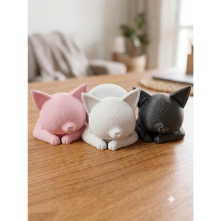 Suporte Alexa Gatinho Echo Dot 4ª e 5ª Geração Impressão Texturizada 3D Premium