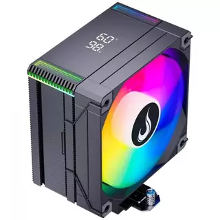 Cooler Para Processador Rise Mode Temp 6 Black, ARGB, 120mm, Com Display, Intel-AMD, Preto, RM-ACT6-ARGB-B