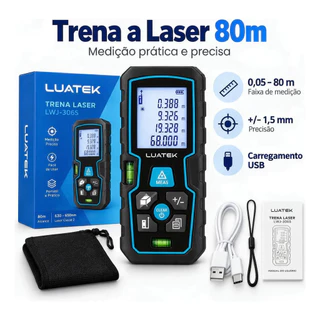 Trena Laser 80 Metros Digital Precisão Profissional Usb