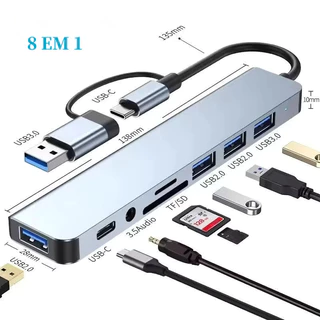 Hub USB Type C 8 Em 1 /5 EM 1 Com Leitor De Cartão Divisor 3.0 2.0 SD TF Docking Station BOMBOM