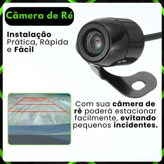 Câmera De Ré Automotiva Universal HD Visão Noturna LED À Prova D'Água IP67 Borboleta E Embutir 2em1 Para Carro Central