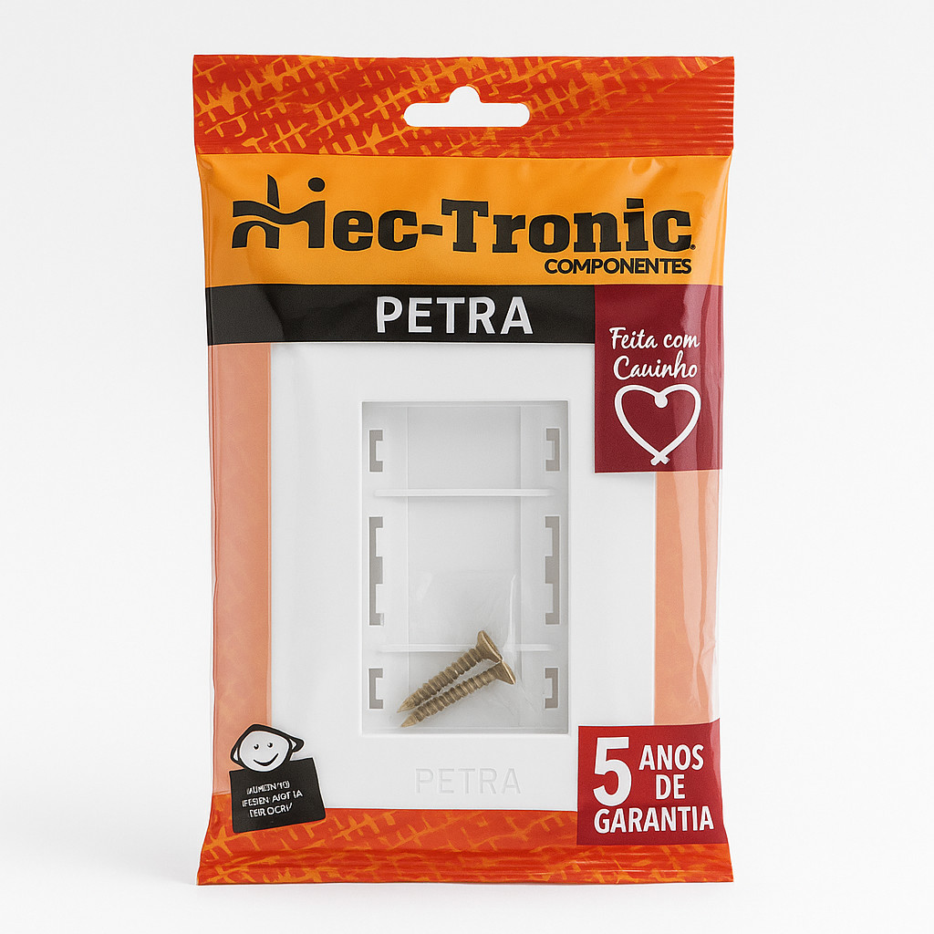 Placa 4X2 Para 3 Modulos Branca Petra Mectronic | Shopee Brasil