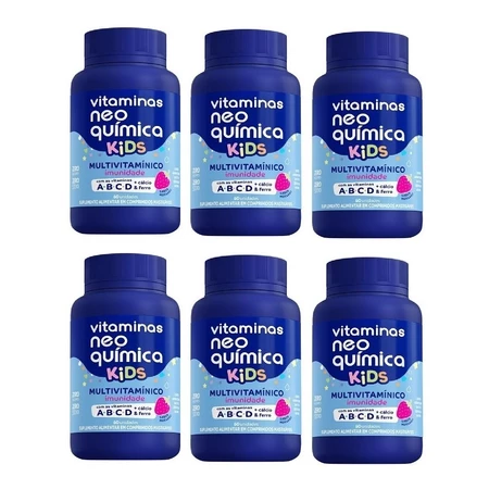 Neo Química Kids 60 Comprimidos Kit 6x Vitamina Infantil Imunidade e Crescimento Máxima Economia