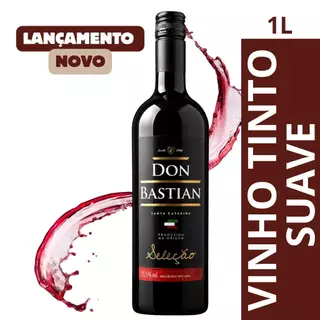 Vinho Tinto Suave Don Bastian 1L Premium Docinho Barato