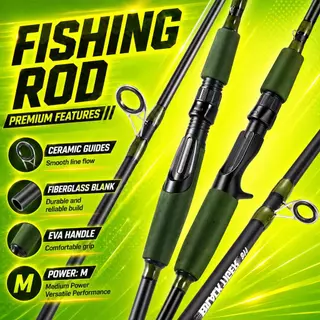 Vara de Pesca Sougayilang 6ft 1,8MB spinning/lanzamento sólida | Potência média 10-20LB Ação moderadamente rápida