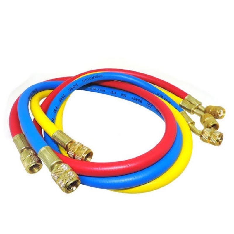 Conjunto 3 Mangueiras Manifold 90cm Gás / Gas Mp39 R401 R134 R404 R12 ...