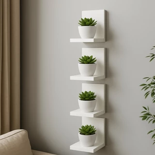 Prateleira L 15X12 CM MDF Multiuso Suporte Suculentas Planta Decoração retrato Ambiente branca decorativo nicho em Oferta na Shopee