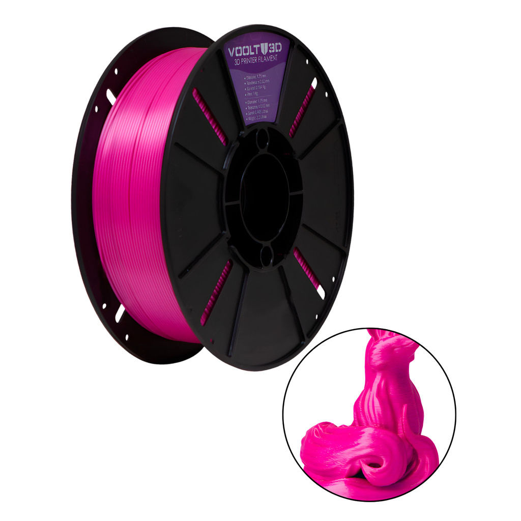 Filamento Impressão 3D Voolt3D Pla V-Silk Rosa 1kg | Shopee Brasil