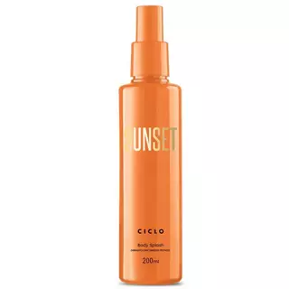 Body Splash Sunset Feminino Spray Desodorante Corporal 200ml Ciclo Cosméticos