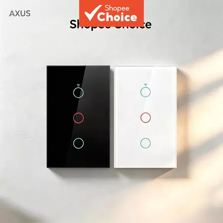 AXUS Para Tuya App WiFi Interruptor de Parede Inteligente por Toque Neutro Interruptor de Luz Sem Fio Neutro Controle