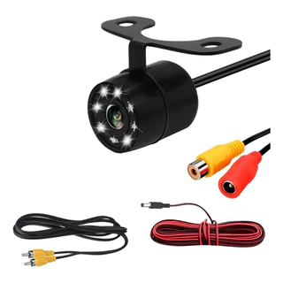 Câmera de Ré Automotiva 8 Leds Hd Infravermelho Visão Noturna Estacionamento