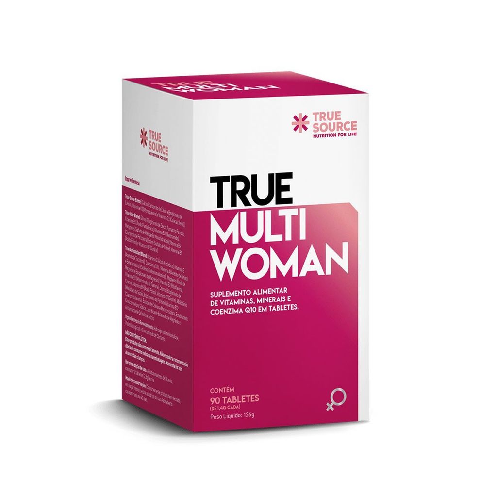 True Multi Woman Multivitamínico - 90 Tabletes - true Source | Shopee ...