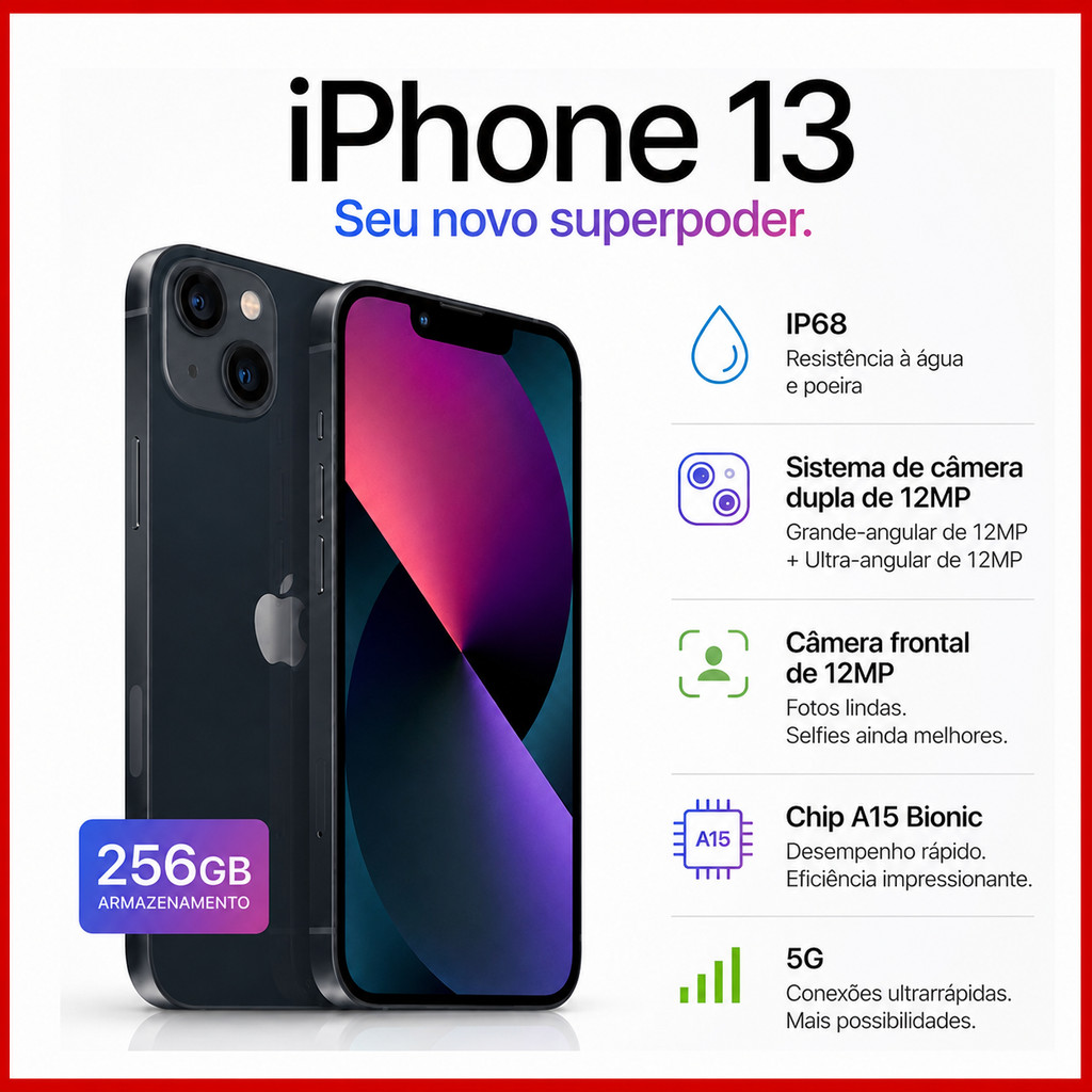 iPhone 13 Pro Max potência A15 e 120Hz