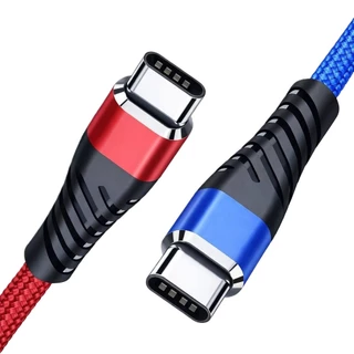 Cabo Tipo C para Tipo C 65W Turbo 2m Nylon Reforçado Carregamento Rápido INOVA