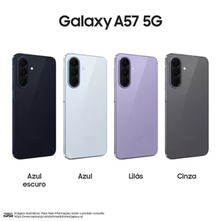Celular Samsung Galaxy A57 5G 256GB, 8GB RAM, Câmera 50MP, IP68, Super AMOLED 6.7", Recursos AI