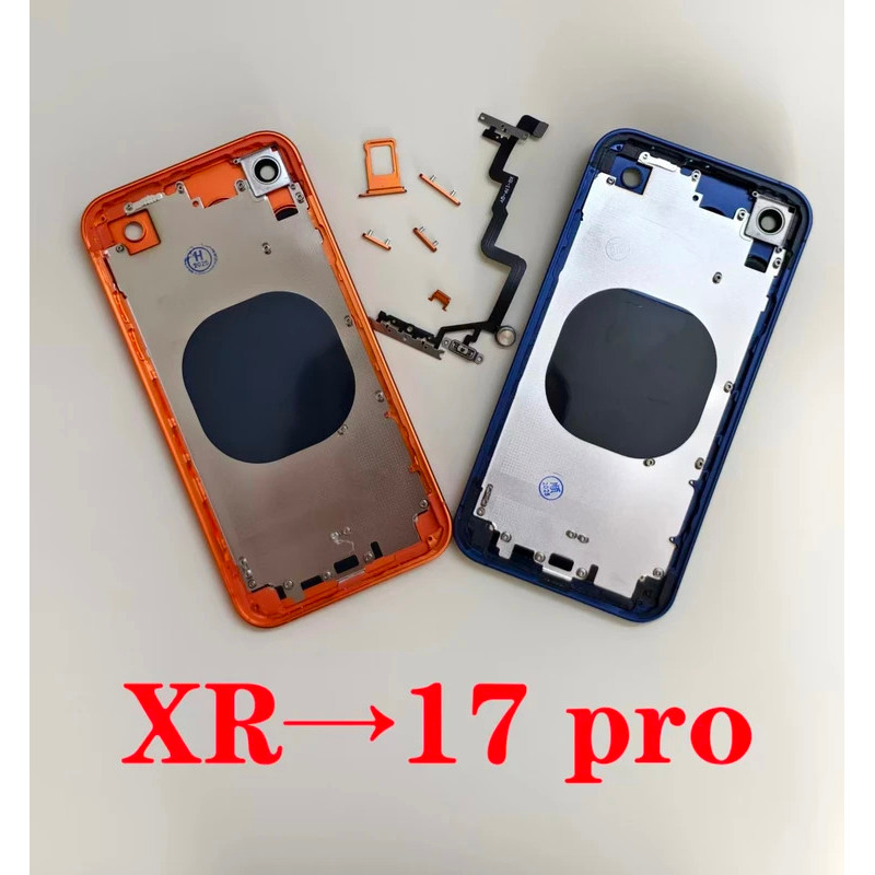 Carcaça DIY de titânio totalmente montada para iPhone XR a 17 Pro