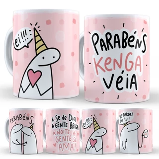 Caneca Amiga Flork Personalizada Presente de Aniversário Amigas Engraçada Para Sempre Vaca Amizade Porcelana