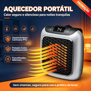 Mini Aquecedor Portátil de Parede 800W Bivolt – Escolha Ideal para Sala, Quartos e Ambientes Pequenos