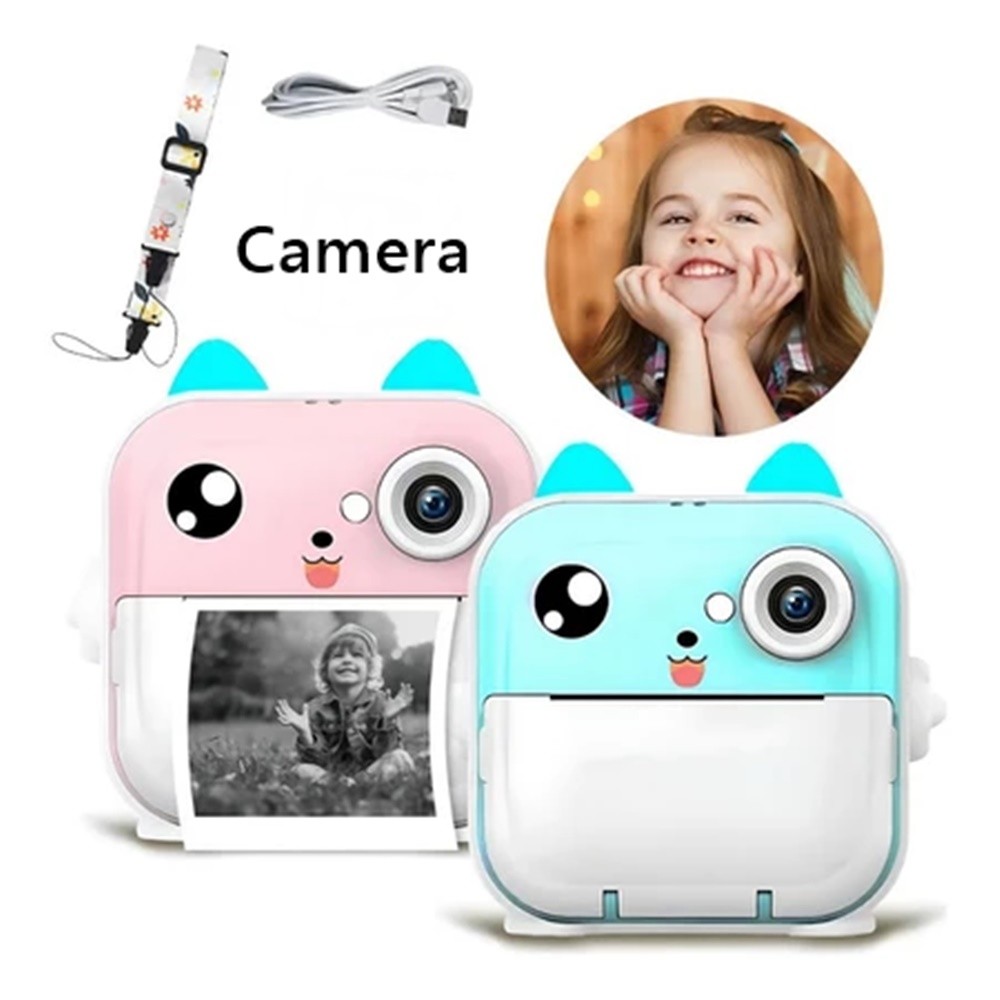 Câmera De Impressão Instantânea Para Crianças Vídeo Fotografia Digital Fotográfica Toy Mini Impressora Térmica Boy Girls